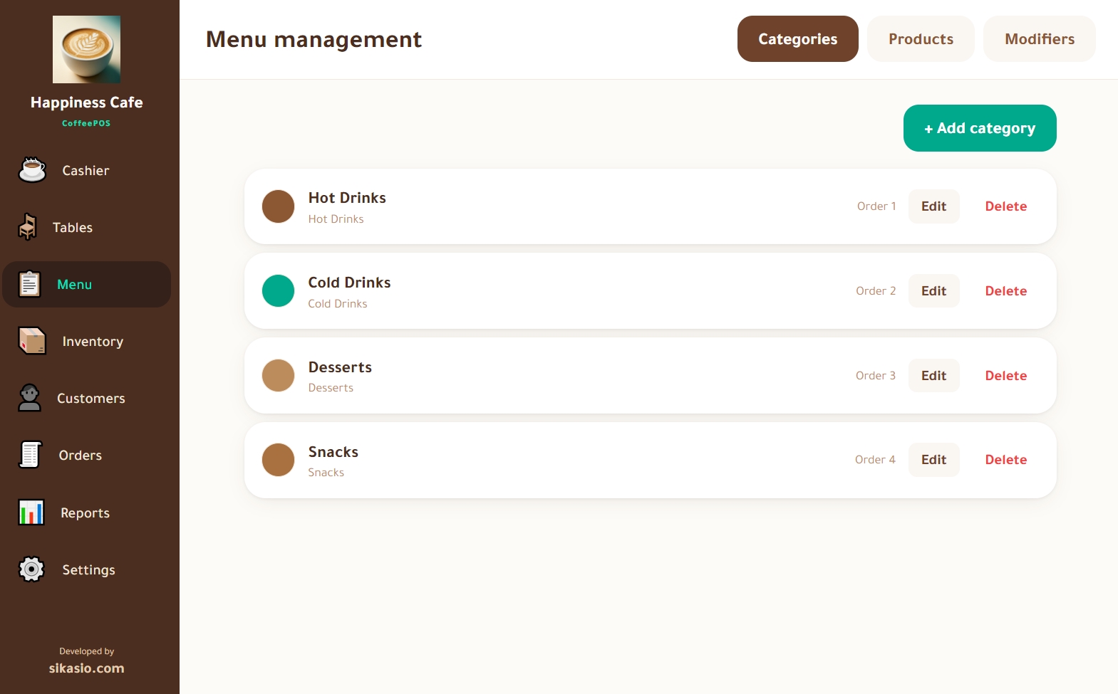 A menu with the options your customers ask for